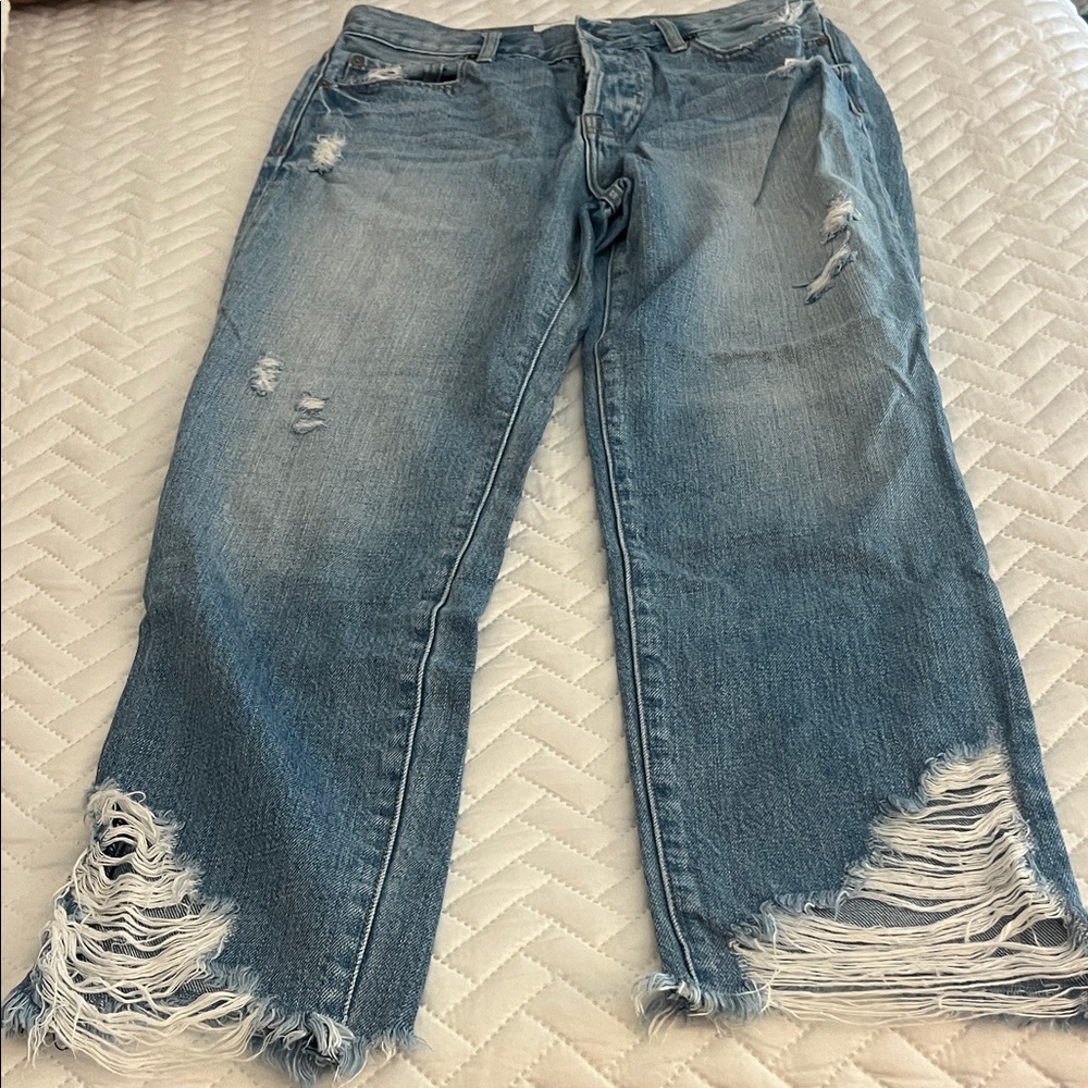 Pistola Light Blue Distressed Boyfriend Jeans